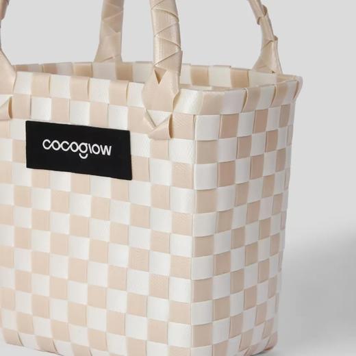 cocoglow·Hepburn罗马假日系列女士手提包手工工艺编织包菜篮子小号 商品图2