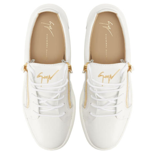 Giuseppe Zanotti 男士金属签名徽标低帮休闲运动鞋 白色 RM40033002 商品图3