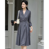 【冷调精英西装裙】高级感气质西装裙连衣裙女收腰显瘦简约中长裙女3655 商品缩略图0