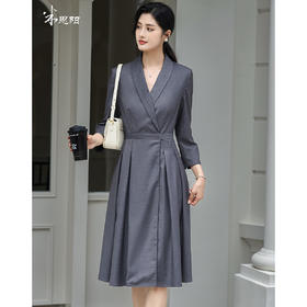 【冷调精英西装裙】高级感气质西装裙连衣裙女收腰显瘦简约中长裙女3655