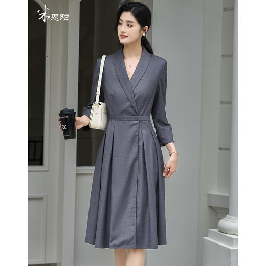 【冷调精英西装裙】高级感气质西装裙连衣裙女收腰显瘦简约中长裙女3655 商品图0