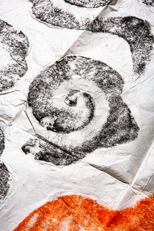 宋代“仙鹤祥云”石刻双色拓片 商品图10