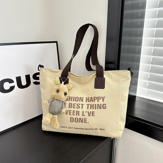 【街头风~超能装大包包】休闲帆布大容量包包，新款时尚托特包，百搭学生上课手提斜挎包，高颜值韩式潮流手提托特包-QQ 商品图10