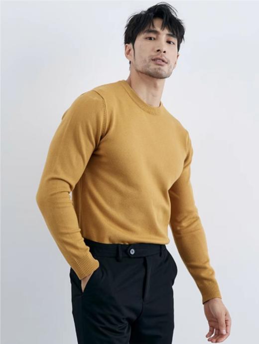 👏👏【Hilnan&Bellne哈蒙班尼男士圆领全毛打底衫】男士衣橱经典，Hilnan&Bellne圆领羊毛衫 ❗甄选100%绵羊毛  商品图3