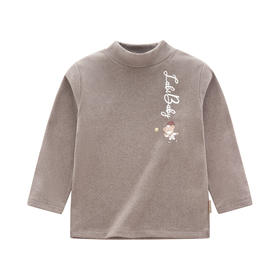 拉比-童衣类（秋）H4悦动半高领上衣米白（PH)