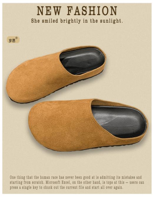 🌅🌅【岁愿舒适休闲复古风百搭爆款包头半拖勃肯鞋D-160】惊艳了！乖巧的半拖勃肯鞋谁能不爱呢😎 商品图1