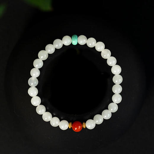 【经典】新中式赤霞天然和田玉手串 商品图0