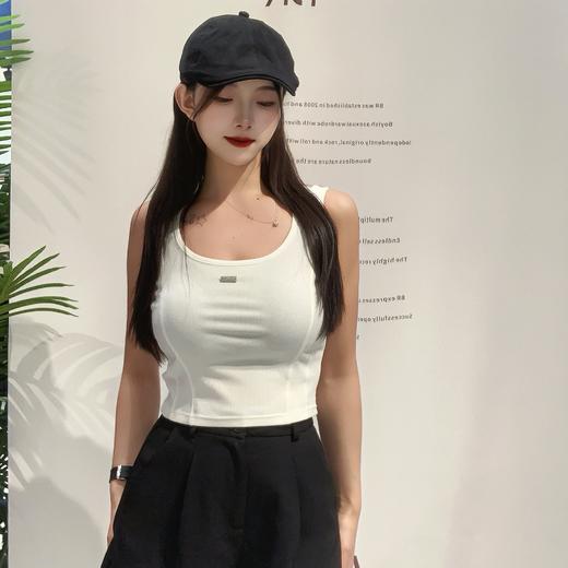 MZ净色金属小标打底背心40715（黑白红） 夏季 943020820321 商品图3