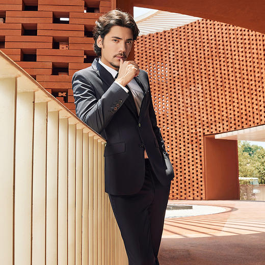 【婚礼季/毛料套西】柒牌西服套装男士2025秋季新款商务正装结婚伴郎礼服 127C71090 商品图1