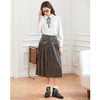 Famecoco范可儿小众丝绒百褶半身裙女FAB8HA029 商品缩略图4