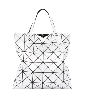 ISSEY MIYAKE 三宅一生BAO BAO 6x6格经典手提包 白色/黑色