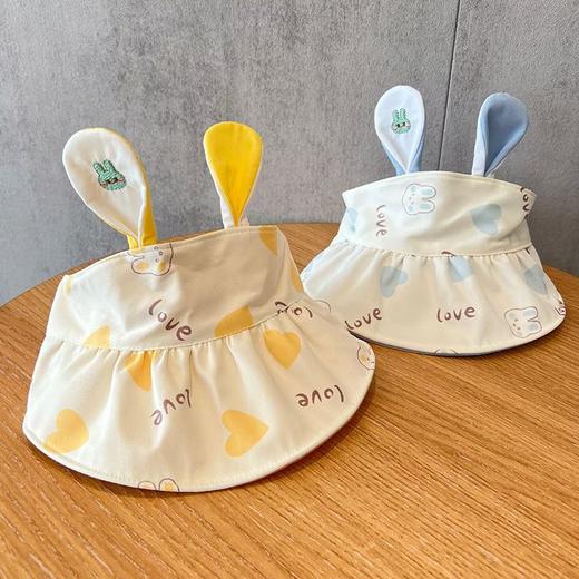 兔子婴儿帽子夏季空顶帽宝宝大檐遮阳帽男女幼儿沙滩太阳帽萌 商品图2
