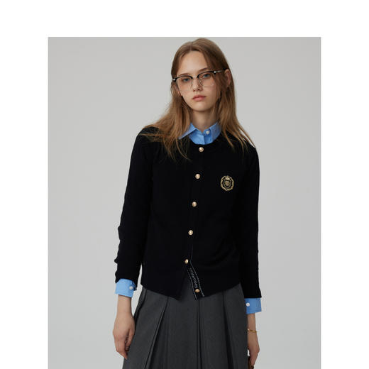 TeenieWeenie小熊字母毛针织开衫女冬季毛衫TTCK244901W 商品图3