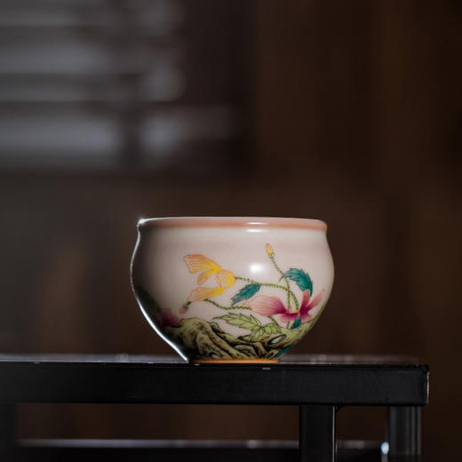 问鼎松涛彩绘哥窑映空杯（虞美人）浮白杯（青绿山水）浮白杯（兰香四溢）（缺货） 商品图3