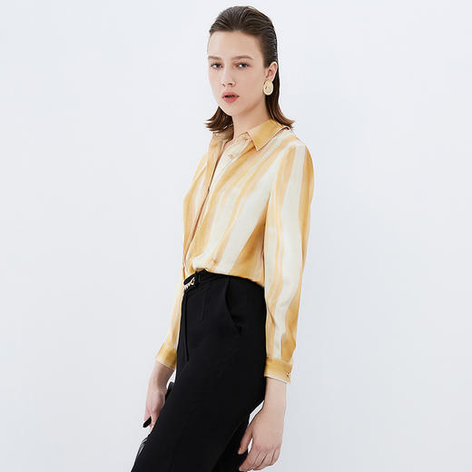 EITIE爱特爱秋季新时尚撞色舒适通勤百搭衬衫上衣7509209 商品图3