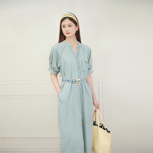 AVANN小香风亚麻套装&复夏牛仔连衣裙 商品图2