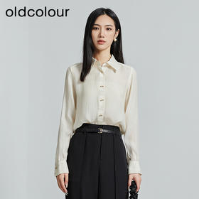 oldcolour秋季新款小众法式气质通勤长袖衬衫女P310103A1