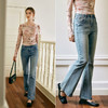 OLrain欧芮儿高腰微喇牛仔裤女秋季2024年新款气质简约显瘦裤子 商品缩略图1