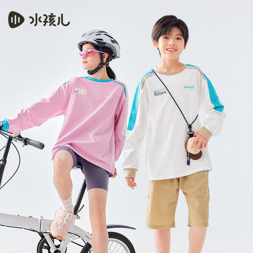 水孩儿童装春秋新款女童上衣男童卫衣长袖圆领衫宽松休闲时尚上衣 商品图0