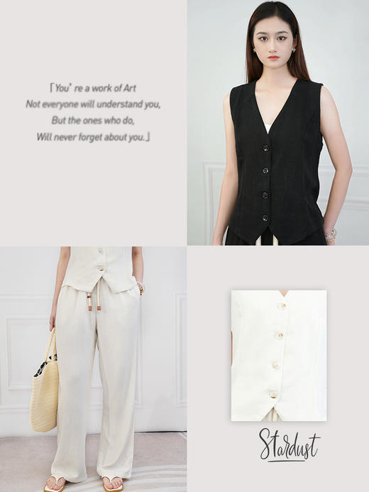 AVANN小香风亚麻套装&复夏牛仔连衣裙 商品图4