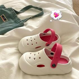 洞洞鞋女夏天外出家居防滑防臭厚底2024爆款简约网红踩屎感凉拖鞋