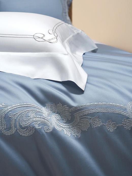 【ROYALCOVER】罗卡芙100支长绒棉套件欧式全棉刺绣四件套 亚得里亚海 商品图1