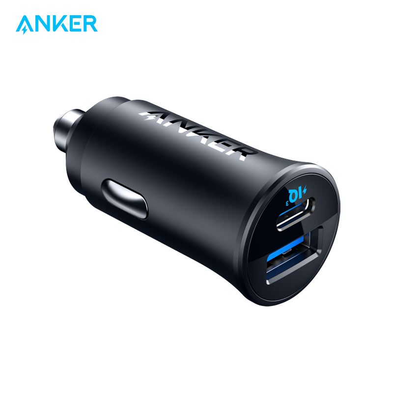 【热销】Anker安克30W双口适用华为小米苹果车载充电器超级快充转换插头 A2741