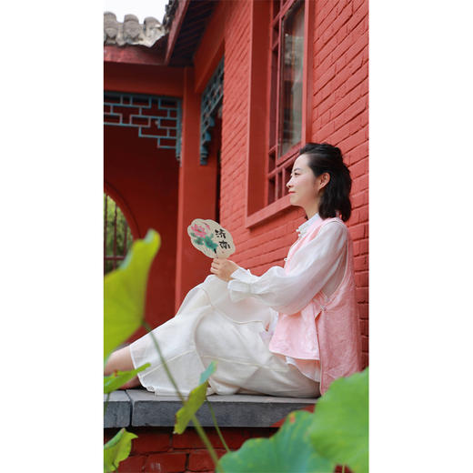 套装（马甲24704859-海天霞+衬衫24710860-山矾+裙24706390-山矾） 商品图1