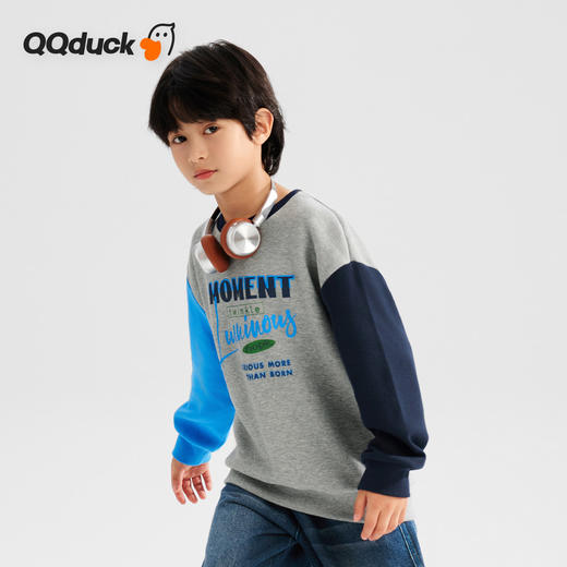 【清仓捡漏】【120-165】【可可鸭】男童春秋AB袖套头卫衣 商品图2