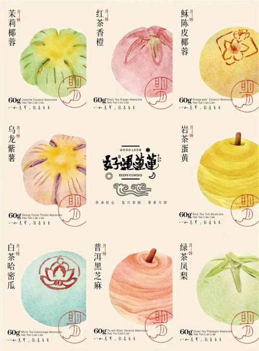 【那时花开】茶酥月饼 清真茶酥月饼礼盒装60g*6粒/盒  全国包邮 商品图3