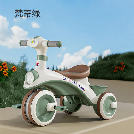【骑着三轮车 探索大世界~】儿童三轮车脚踏车 自行车童车脚蹬玩具车 宝宝幼儿女男孩滑行遛娃车 10个月-8岁 一辆多功能三轮车就能搞定-QQ 商品图5