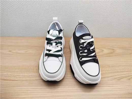 豪行22309201真皮运动休闲低跟女鞋单鞋皮鞋 商品图0