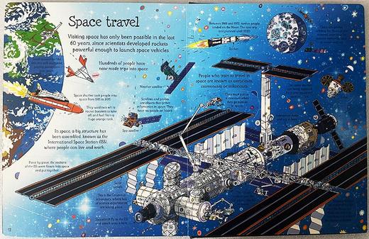 尤斯伯恩看里面系列 太空 英文原版 See Inside Space 英文版儿童英语科普百科 探秘太空宇宙 宇宙知识 飞船星空黑洞 进口书 商品图3