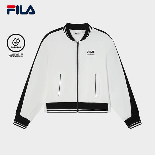 3件4折【自营】FILA/斐乐  斐乐女士外套短款夹克2024夏季新款时尚休闲拼色棒球服 F11W428501FWT 商品图0