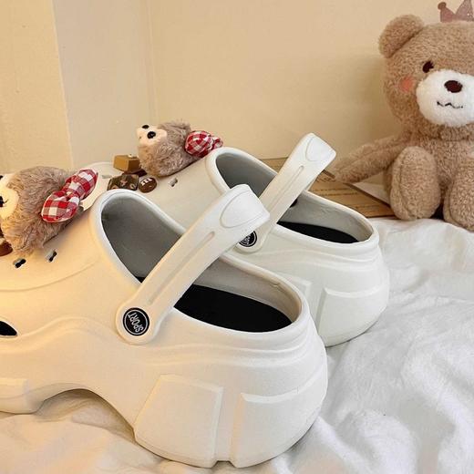 现货洞洞鞋女款夏季增高沙滩高跟包头拖鞋外穿2024新款防滑批发凉 商品图3