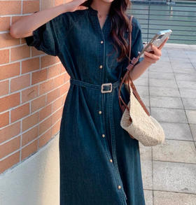 AVANN小香风亚麻套装&复夏牛仔连衣裙