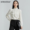 oldcolour秋季新款百搭立领时尚职业通勤长袖衬衫女P340105A1 商品缩略图0