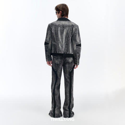 TIWILLTANG启世录“伏峦悬晶”拼接牛仔长裤 商品图3