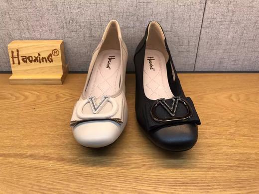 豪行春季新品时尚休闲真皮浅口女鞋工装鞋22167672 商品图2