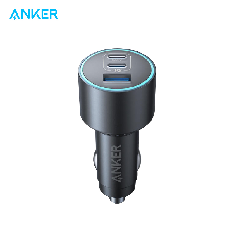 【热销】Anker安克167.5W车载充电器三口车充高效散热智能兼容多设备2C1A车载充电器 A2737
