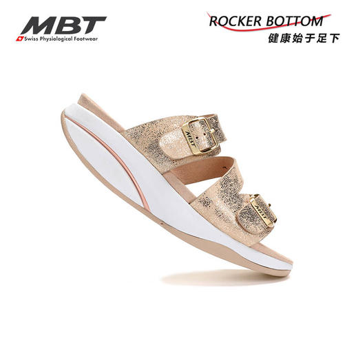 MBT足健康鞋 女厚底 凉拖鞋足弓支撑拉伸小腿增高防滑 金属色KACE 商品图1