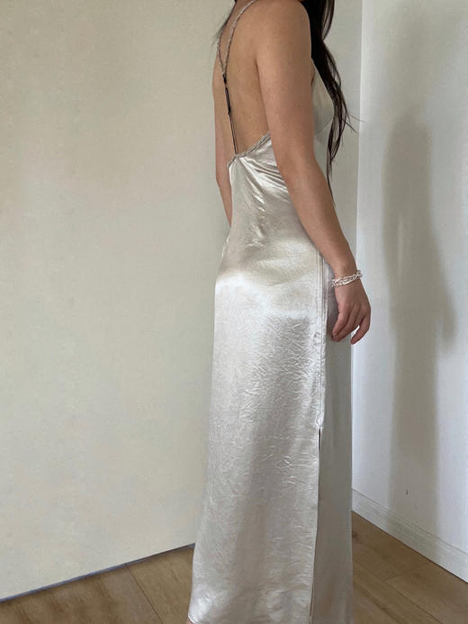 TU｜C03AW23-OP01- 荆棘醋酸连衣裙【灰GY23 / 黑BK00】 商品图1