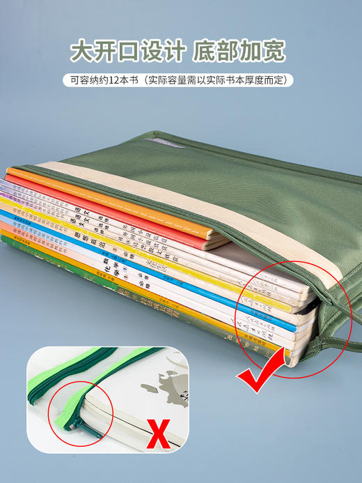 欧力益双层文件袋A4办公资料袋拉链式学生书本分类袋大容量证件孕检病历保险单据收纳袋A5轻便笔袋防水可定制 商品图1