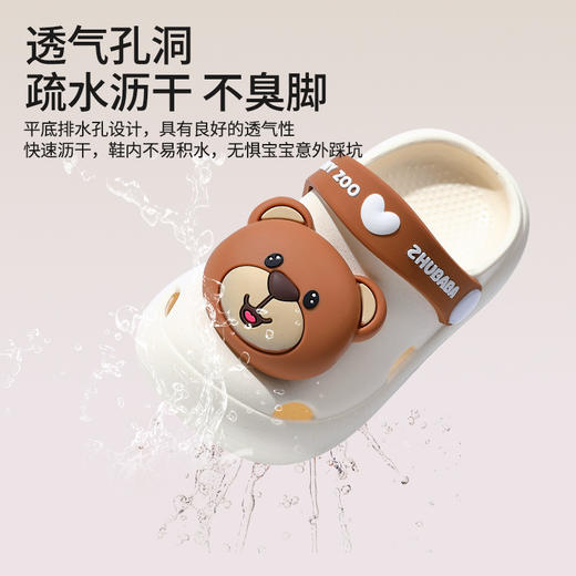 夏季儿童凉拖鞋小孩卡通包头防滑软底家居拖鞋宝宝洞洞鞋品质舒适 商品图3