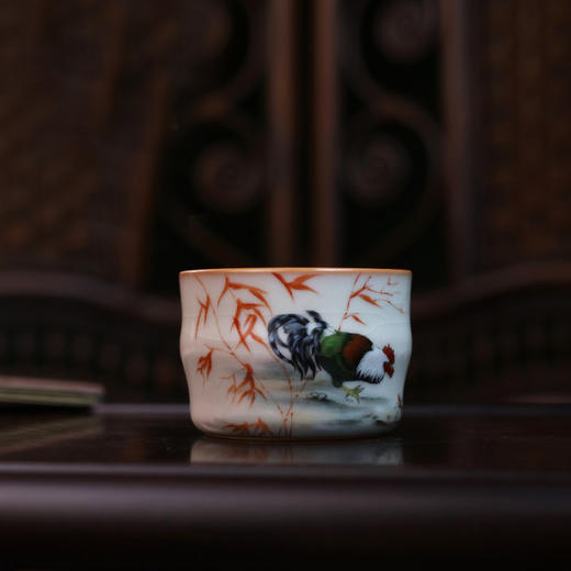 问鼎松涛彩绘哥窑步虚杯（雄赳气昂）（缺货） 商品图0