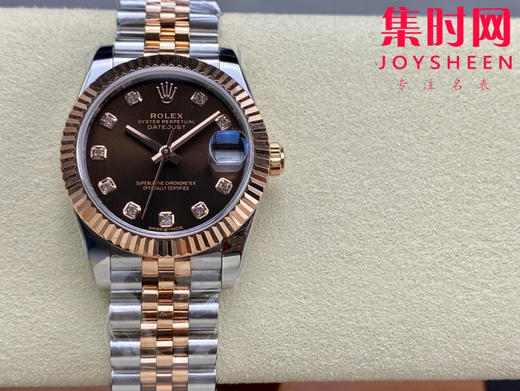 劳力士日志型31系列 女士腕表 咖啡钻面
机芯：搭载改Cal.2236 商品图0