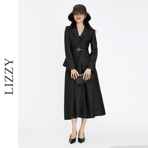 LIZZY早秋收腰优雅时尚西装外套西服上衣（配腰带）8089 商品图2