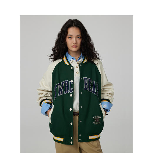 Teenie Weenie小熊字母撞色外套女冬季女外套TTJJ244903P 商品图1