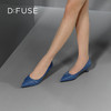 D:FUSE迪芙斯2024秋季新款简约小猫跟单鞋手工褶皱纯色真皮高跟鞋通勤鞋DF43111166 商品缩略图9