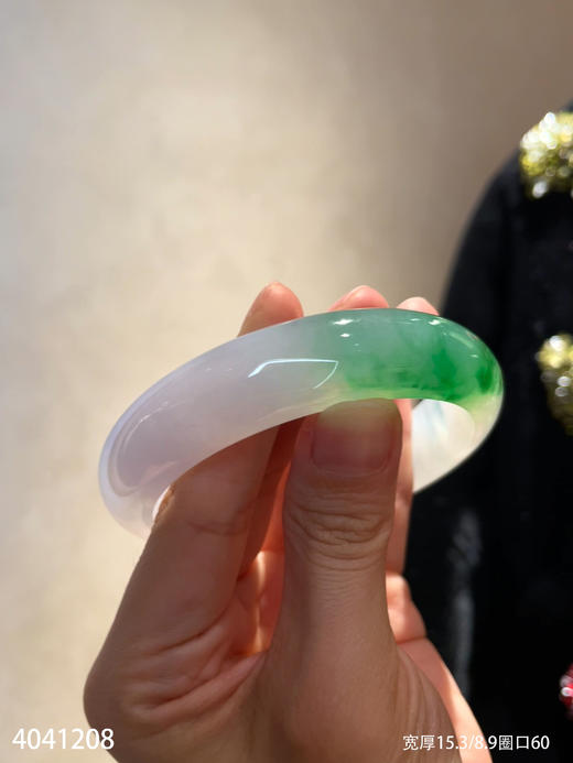 宽版冰飘翠手镯【4041208】圈口60.0~具体价格微信咨询 商品图6